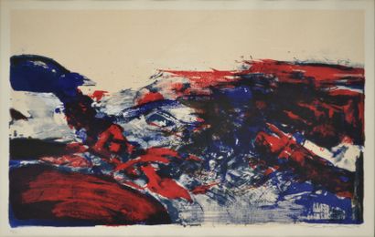 ZAO Wou-Ki (1921-2013) Composition rouge...