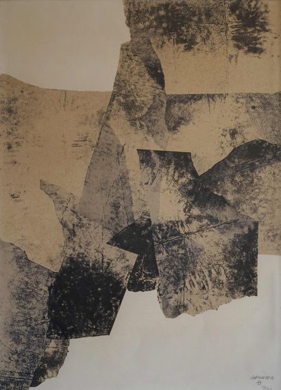 null Eduardo CHILLIDA (1924-2002) Untitled 1961. Lithograph signed and numbered 12/150...