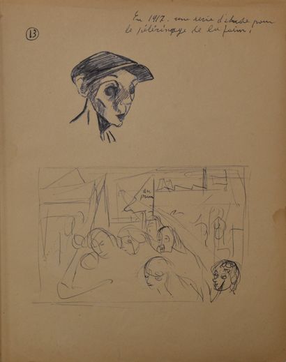 null Joseph LACASSE (1894-1975) Rare et intéressant recueil de vingt neuf dessins,...