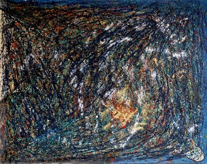 null Yuzuru SHOJI (1932-1984) Composition Oil on canvas signed on the back. 73 x...