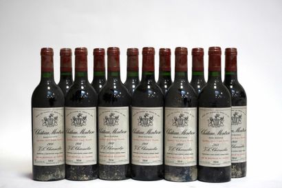 null 12 blles cht Montrose Saint Estèphe Grand cru classé 1988 JL Charmolüe.