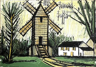 null Bernard BUFFET (1928-1999) Veves le moulin, 1994. Huile sur toile signée en...