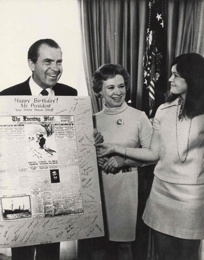 null Président des Etats Unis d’Amérique / Portrait de Richard Nixon. Lot de 3 épreuves...