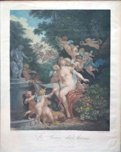 null Jean-Frédéric SCHALL (1752-1825) d'après, gravé par Augustin Legrand. La saison...