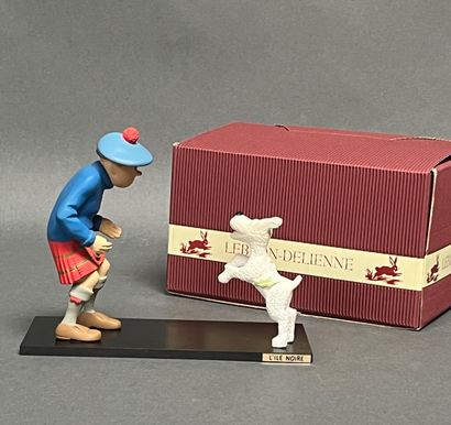 null LEBLON DELIENNE L'ile Noire Tintin et Milou. n° 2449/3000 Dans sa boîte, sans...