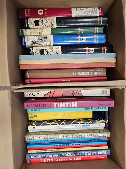 null Fort lot de livres et ouvrages de documentation autour de Tintin et Hergé dont...