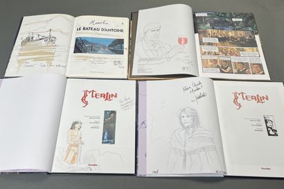null Quatre bandes dessinées dédicacées par Sandro, Sternis, Lambert