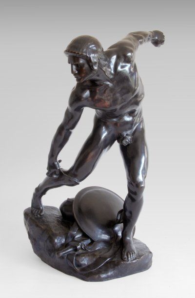 Constant ROUX (1865-1929) Constant ROUX (1865-1929)
Gladiateur
Bronze à patine noire,...