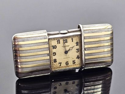 MOVADO Silver and 925 mils vermeil bag watch,...