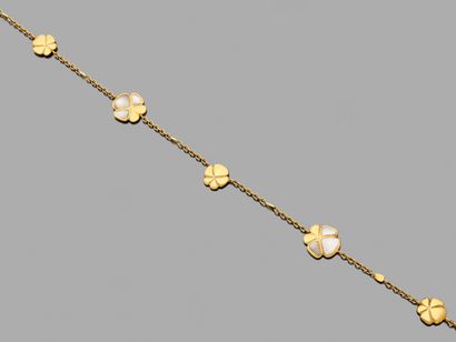 AMBROSI. COLLAR in yellow gold, adorned with...