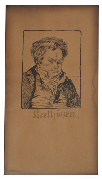 Gustave-Adolphe MOSSA (1883-1971) Beethoven,...