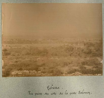 null Algérie, Tébessa : Lot de 12 épreuves photographiques sur papier citrate, contrecollées...