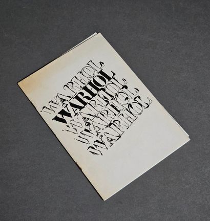  Andy WARHOL (1928-1987) Paris, Ileana Sonnabend, 1964. Booklet produced for the... Gazette Drouot