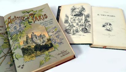 null Lot de 2 vol: Louis BARRON-G. FRAIPONT (ill). Autour de Paris. In folio. Ed....
