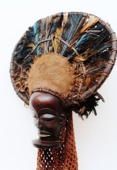 null TSHOKWE République Démocratique du Congo, ex-Zaïre Masque facial de danses rituelles...