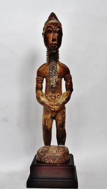 null BAOULE Côte d'Ivoire Statue représentant un personnage masculin debout, les...