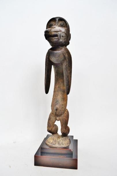 null BAOULE Côte d'Ivoire Statue représentant un Singe porteur de coupe Gbekre ou...