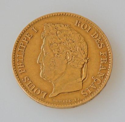 null PIECE de 40 francs or 1833 à l'effigie de Louis Philippe 1er, roi des Franç...
