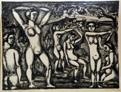 null NON VENU *Georges ROUAULT (1871 -1958). Automne. Lithographie en noir annotée...