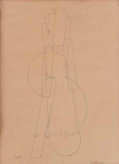 null Joseph CSAKY (1888-1971) Femme au violoncelle. Mine de plomb signée en bas à...