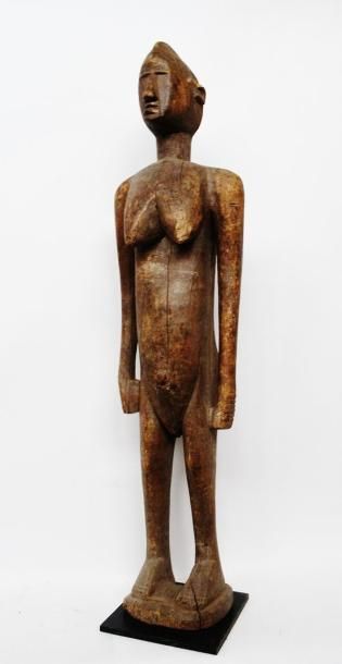 null Statue ? Représentation féminine - Mossi - Burkina Faso Bois à belle patine...