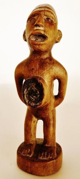 null Statuette anthropomorphe asexuée Yombé - Peuple KONGO ? RDC ex-Zaïre - Bois...