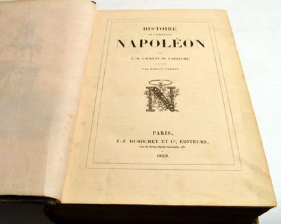 null LAURENT DE L'ARDECHE : Napoléon, Illustrations de VERNET, gd. in 8 1/2 veau...