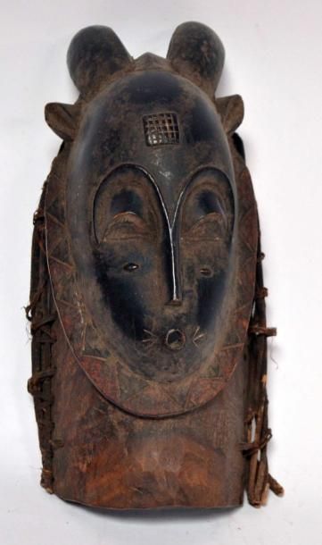 null masque Gouro (RCI), magnifique travail d’art africain contemporain, 34 cm