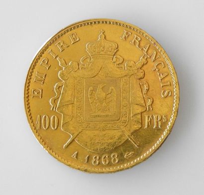 null PIECE de 100 francs or Napoléon III. Poids 32 g