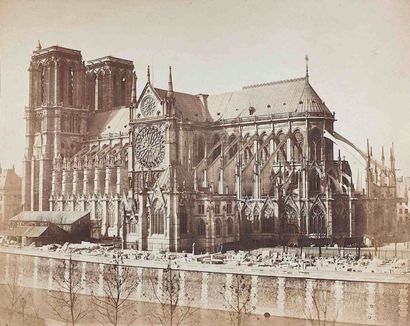 null Gustave LE GRAY (1820-1884). Notre-Dame de Paris. Paris. 1859. Épreuve sur papier...