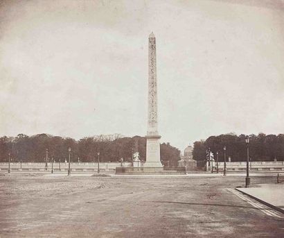 null Gustave LE GRAY (1820-1884). L’obélisque place de la Concorde, vue vers les...