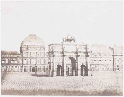 null François-Auguste RENARD (1806-1890). Les Tuileries, place du carrousel et Arc...