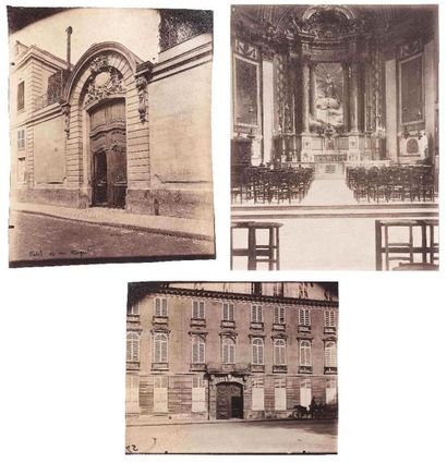 null Eugène ATGET (1857-1927). Hôtels particuliers, détails architecturaux et rues....