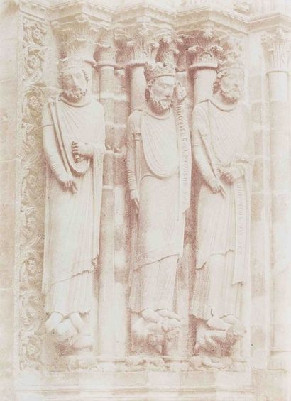 null Henri LE SECQ (1818-1882). Abbatiale Saint-Denis, façade occidentale, portail...