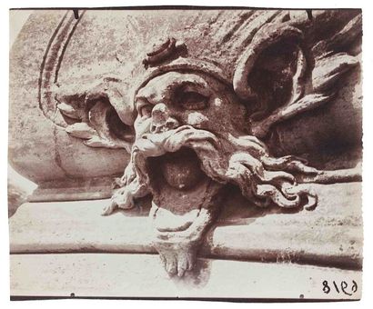 null Eugène ATGET (1857-1927). Mascaron du pont des Belles Fontaines. Château de...