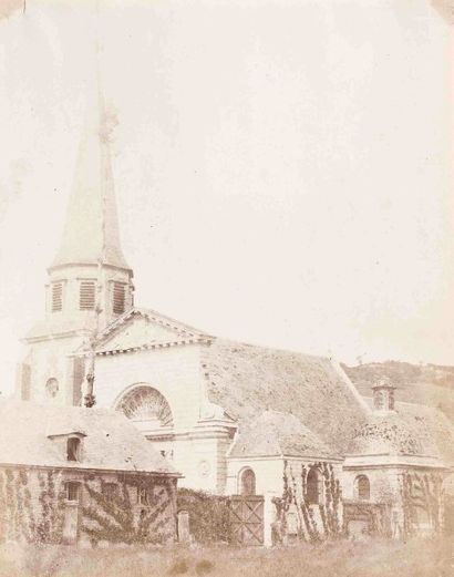 null Roger Du MANOIR (1827-1888). Église d’Acquigny. (Eure). Juin 1854. Épreuve sur...