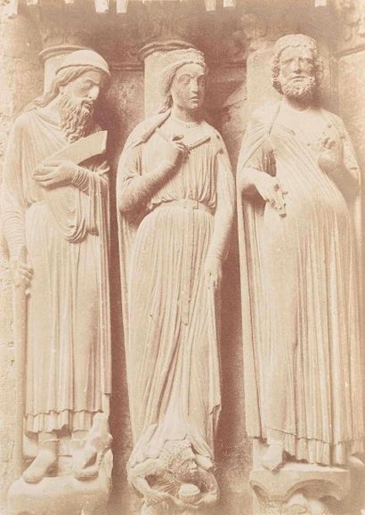 null Henri LE SECQ (1818-1882). Cathédrale de Chartres : Figures du portail de gauche...