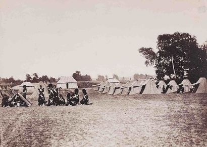 null Gustave LE GRAY (1820-1884). Les grenadiers de la Garde Impériale. Camp de Châlons...