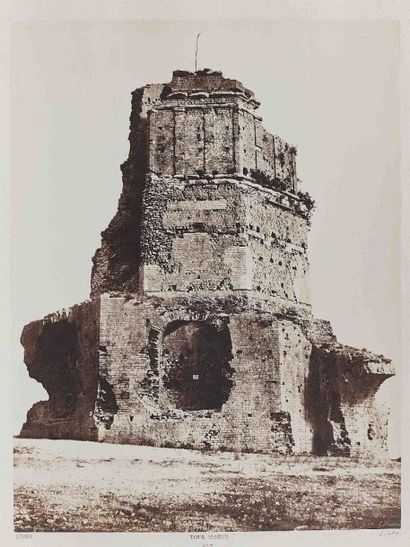 null Édouard-Denis BALDUS (1813-1889). La tour Magne. Nîmes (Gard). 1853. Tirage...