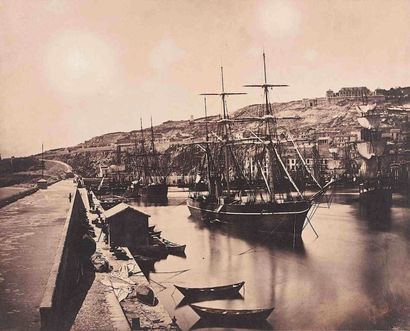 null Gustave LE GRAY (1820-1884). Port et ville de Sète. Méditerranée. (Hérault)....