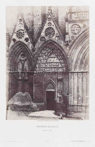 null Julien BLOT (actif années 1850-1860). Cathédrale de Bayeux : Vue générale ,...
