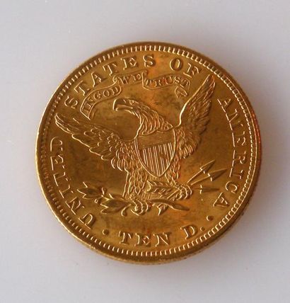 null PIECE de 10 dollars or tête de Liberty 1902