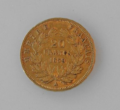 null PIECE de 20 francs or Napoléon III 1859