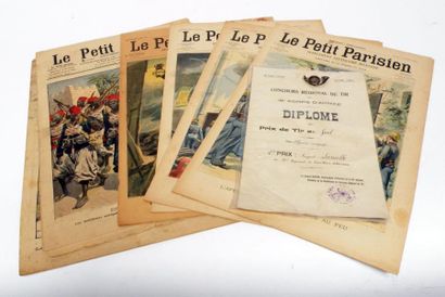 null Le Petit Parisien, 6 journaux avec illustration de Sapeurs-Pompiers. On joint...