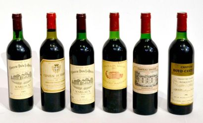 null Lot de 6 BLLES de Bordeaux Margaux dont 1 BLLE de Château du Tertre 1981, 1...