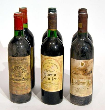 null Lot de 6 BLLES dont 2 BLLES de Château Gloria 1989, 2 BLLES de Château Prieuré...