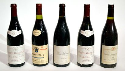 null LOT de 5 BLLES: 2 CORTON GRAND CRU Belland 2000 et 1 GEVREY CHAMBERTIN Antoine...