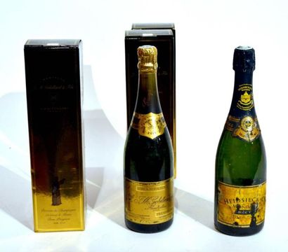 null LOT de 4 BLLES de CHAMPAGNE J.M. GOBILLARD & FILS (boîtes carton) et 1 BLLE...