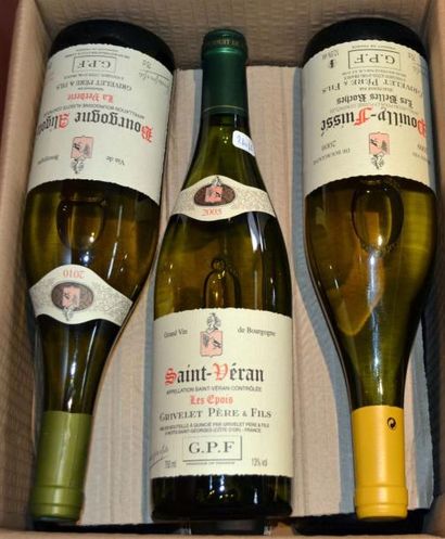 null LOT DE 6 BLLES: 1 MERCUREY blanc 2007, 1 CHABLIS 1er cru 2008, 1 MEURSAULT 2008,...