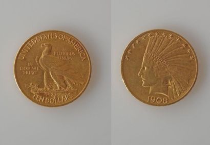 null PIECE de 10 DOLLARS 1908